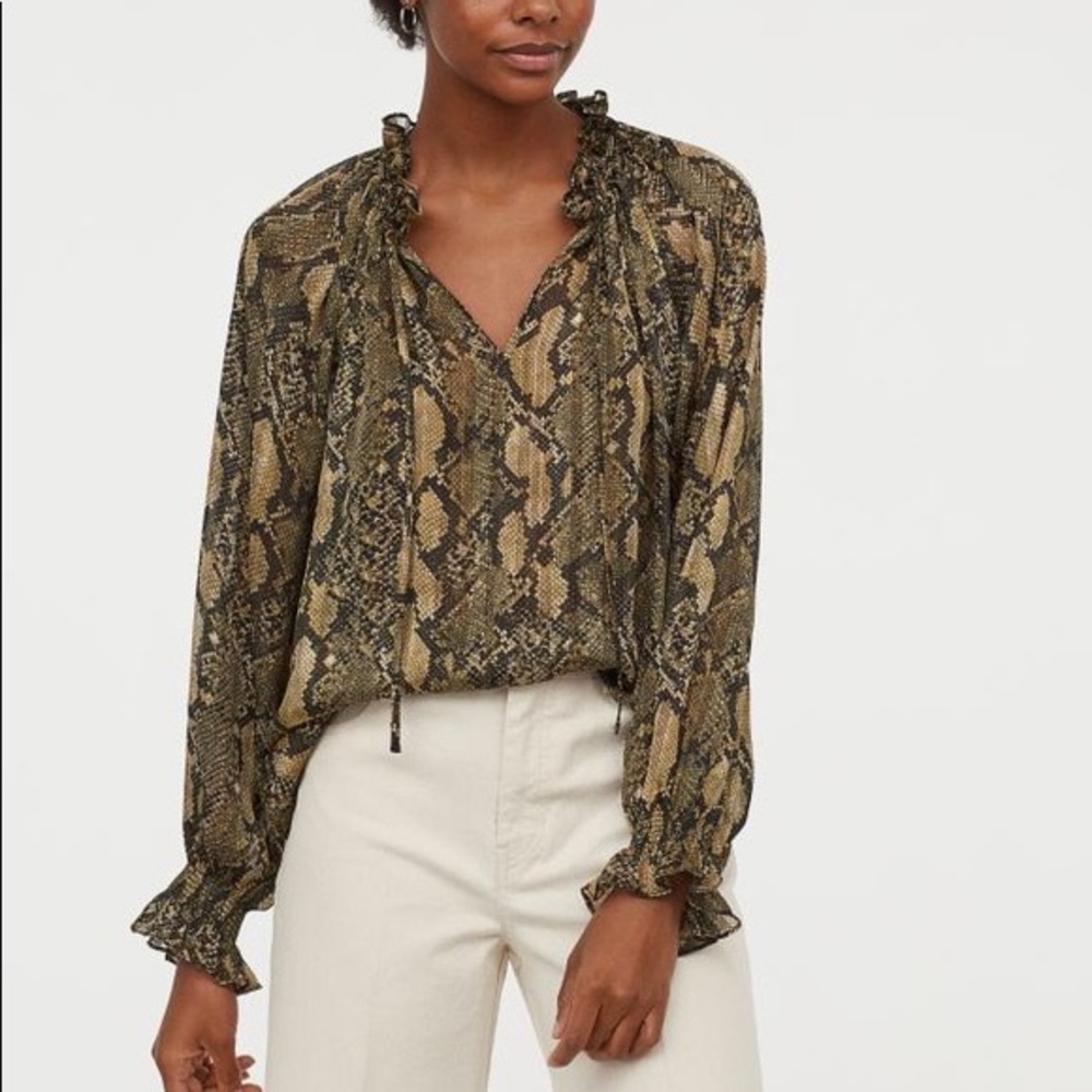 Python snake animal co ord matching set blouse & … - image 3